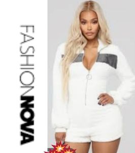 Fashion Nova | Snuggly Buddy Romper Ivory